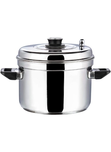Stainless Steel Steamer Cooker Set, 6 Plates   Multi-Purpose Pot &amp; Steamer   Induction &amp; Gas Base