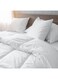 Cotton Soft Solid Single Duvet &acirc;&euro;&ldquo; Microfiber White &acirc;&euro;&ldquo; 160 x 200 cm   Lightweight &amp; Cozy Comforter