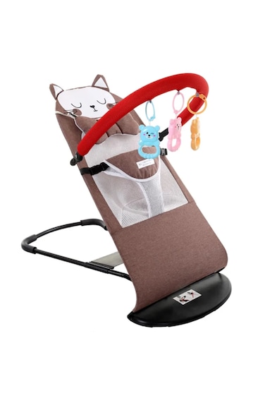 Little Hopper Baby Bouncer Chair, Foldable Rocker with Music and Light, Washable Fabric.