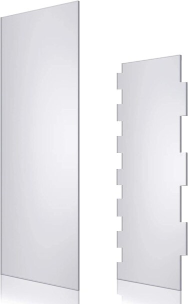 12 Inch Clear Large Acrylic Cake Scraper Smoother and 10 Inch Cake Scraper Stripes Cake Smoother, Icing Smoother for Cakes The Continuous Sliding Makes the Icing Smoother