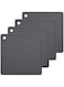 Silicone Trivet Pot Mat for Countertop Trivest Pads Heat Resistant Table Placemats 4 Pack,Size:6.9x6.9 Inch, Color: Grey, Shape: Square
