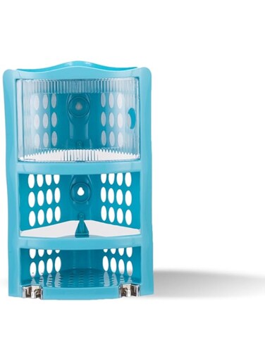 Nayasa Plastic Big Painted Corner Rack (Blue)