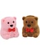 TERRIFI Velvet Bear Jewelry Box Ring Pendant Earring Boxes Storage Case Gift Box for Proposal Engagement Wedding 2pcs