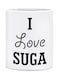 Styles I Love Suga Printed Mug White 10cm