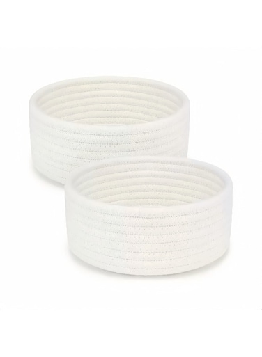 Woven Cotton Rope Small Baskets - Desktop/Jewelry/Baby Toy Organizer