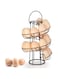 TERRIFI Spiral Egg Skelter Dispenser Rack Metal Storage Holder Display Countertop Black