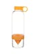 Zinger Fruit Strainer Bottle Clear/Orange