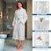 Hotel Linen Klub Cotton Bathrobe Free Size - Unisex Waffle Weave with Belt &amp; Pockets - White