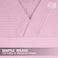 Hotel Linen Klub Cotton Bathrobe Free Size - Unisex Waffle Weave with Belt &amp; Pockets - Pink