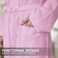 Hotel Linen Klub Cotton Bathrobe Free Size - Unisex Waffle Weave with Belt &amp; Pockets - Pink