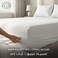 Hotel Linen Klub 250TC Cotton Stripe Double Fitted Sheet Set, 160x200+30cm with 2 Pillowcases 50x75cm, White