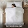 Hotel Linen Klub طقم غطاء لحاف دبل قطن 250 خيط مخطط 1 سم 3 قطع 180x220 سم + 2 غطاء مخدة 50x75 سم – أبيض