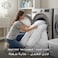 Hotel Linen Klub Comforter Double Set 250TC Cotton 1cm Stripe, 3 Pieces &ndash; 160x220cm with 2 Pillowshams 50x75+5cm, 250GSM Filling, White