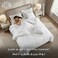 Hotel Linen Klub Comforter King Set 250TC Cotton 1cm Stripe, 5 Pieces &ndash; 220x240cm with 2 Pillowshams 50x75+5cm &amp; 2 Cushion Covers 40x40cm, 250GSM Filling, White