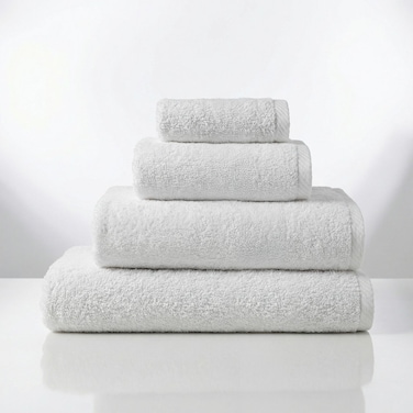 Hotel Linen Klub 4-Piece Cotton Towel Set 600GSM &ndash; Ultra-Absorbent White Towels with Bath Mat, Bath, Hand &amp; Face Towels
