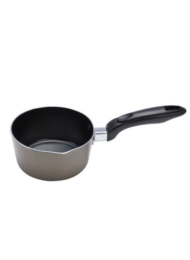 Aluminium Milk Pan 18Cm Heat Resistant Exterior 18X9Cm Brown With Black Handle 18X9Cm