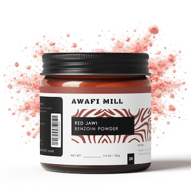 AWAFI MILL Red Jawi Powder 100g   Jawi Ahmar Benzoin Incense Powder