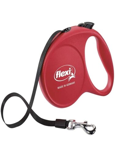 Flexi FUN retractable lead size L, Tape 5 m, for dogs up to 50 kg, red.