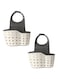 HiQiMi Kitchen Sponge Holder, Kitchen Sink Organizer, Sink Caddy, Sink Tray Drainer Rack, Brush Soap Towel Holder, Including 1 Dishcloth (Beige+Beige)