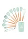 11-Piece Cooking Utensil Set Brown/Green 11.93inch
