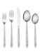 E-far 20-Piece Hammered Silverware Set, Stainless Steel Square Flatware Set Service for 4, Tableware Cutlery Set Includes Forks Spoons Knives, Modern Design &amp; Mirror Finish - Dishwasher Safe