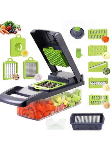 AWH Chopper Vegetable Food Chopper Grater Multifunction with Handle Multi Blade - Veg+Choper+2-AWH