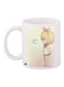 Cartoon Girl Printed Coffee Mug White/Yellow/Purple 11ounce