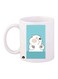 Bare Bear Printed Mug White/Blue