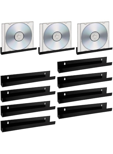 CYEER Pack of 8 vinyl records, 38 x 4 x 5 cm, vinyl wall mount, vinyl holder, vinyl record holder wall, record storage wall, record shelf for records and photos