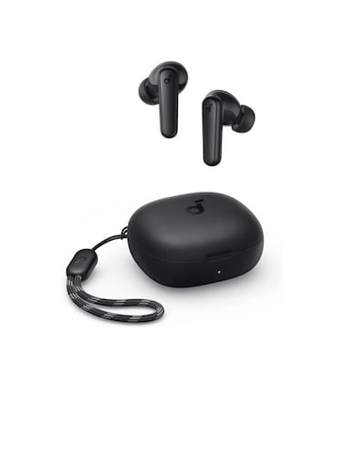 Soundcore by Anker R50i True Wireless Earbuds, 10mm Drivers with Big Bass, Bluetooth 5.3, 30H Long Playtime, Water-Resistant, 2 Mics for AI Clear Calls, 22 Preset EQs, Customization via App (Black)