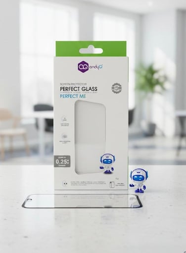 AndyQ High Definition Tempered Glass Screen Protector for iPhone 15 Pro &ndash; HD Clear, Full Coverage, Scratch &amp; Fingerprint Resistant