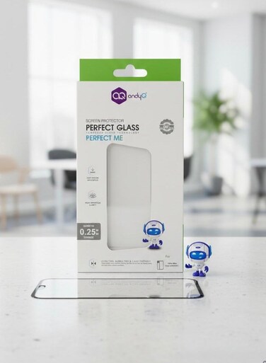 AndyQ High Definition Tempered Glass Screen Protector for iPhone 15 Pro Max &ndash; HD Clear, Full Coverage, Scratch &amp; Fingerprint Resistant