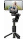 Q18 3-in-1 Desktop Gimbal Stabilizer &ndash; Selfie Stick Tripod with Built-in Fill Light, 360&deg; Rotation, Anti-Shake Stabilization, and Bluetooth Remote &ndash; Black