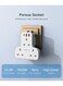 Yesido MC15 Power Extension with 4 UK Outlets &ndash; 3250W Smart AC Multi-Socket Splitter, USB-C PD &amp; QC Fast Charging Ports, Overload Protection, White