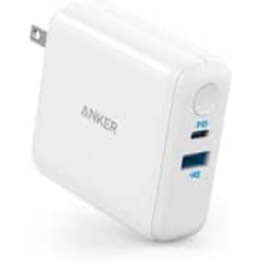 Anker Powerport Mini Dual Port Usb Plug Charger  Uk Wall Charger mobile Phone Charger 12w-2.4a A2620k22 White