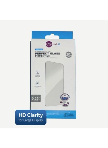 Andy Q Clear Screen Protector for iPhone 17 Pro &ndash; HD Transparent Tempered Glass, Full Coverage, Scratch &amp; Fingerprint Resistant