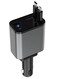 Retractable 50W Car Charger with Digital Display / 80cm Cable Length / Angle 180&deg; Adjustment /30W Max USB-C Cable Output - Black