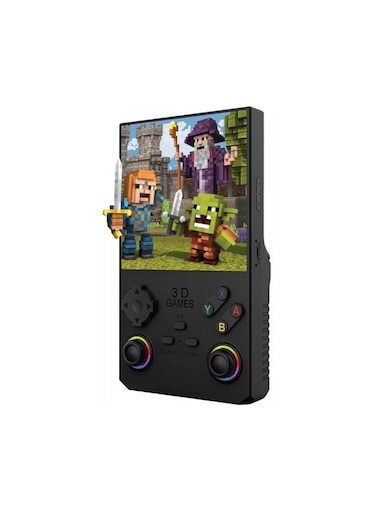 PORODO Gaming 4" Square Display Retro Handheld Game Console, 4000mAh Lithium Polymer Battery, 10 Hours Battery Life, 1GB RAM, Quad-Core Performance, Multi-System Support - Black