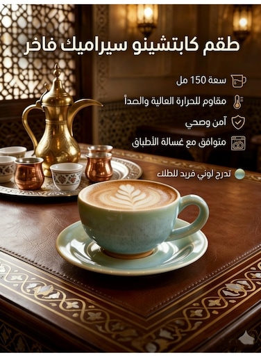 Modern Arabic Coffee Cup Latte and espresso dual-purpose cup 150ml/5oz Ceramic set perfect for second cup coffee  Suitable for Turkish and Arabic coffee Suitable for home, office, restaurants, afternoon tea in the garden, and as a gift.