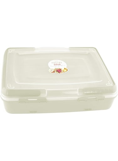 Q-Lux Takeaway Pastry Carrying Box With Handle L-00719 - Ivory