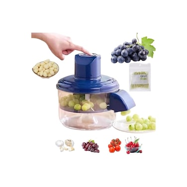 Electric Grape &amp; Garlic Peeling Machine, Rechargeable Multifunctional Kitchen Peeler (blue 1 set)