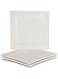 Symphony Square Plate - Set of 4, 19 cm,White