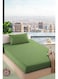 Faded Green Single Size Stripe Deep Pocket Bed Sheet Set Cotton 100x200+15cm