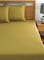 MAXQON Fitted Bed Sheet +2Pcs Pillow Covers, Queen Size 150x200+20cm, Color Gold