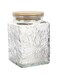 Square Glass Jar, 25.3oz Vintage Glass Jar with Lid, Glass Food Storage Containers for Ground Coffee, Tea, Sugar, Candy, Sourdough Starter Jar, Decorative Glass Jar Holds Bath Salts (Square Sunflower)
