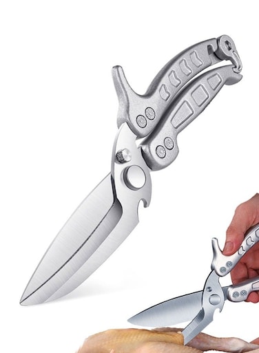 Heavy Duty Poultry Shears Kitchen Shears, Stainless Steel Meat Cutting Dishwasher Safe, A Must Have Kitchen Scissors for Food, Bone, Chicken, Meat, Fish, Turkey, Vegetables, Barbecue