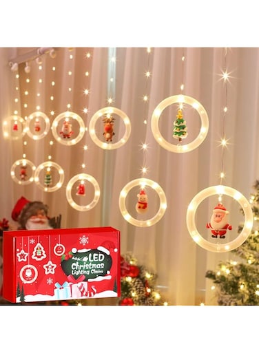 Christmas Lights, 120 LED Lights 10 Feet Long Christmas Decorations Lights, With Flashing Bubble Lights,10 Cute Round Lights, Extendable for Indoor, Outdoor, Christmas Tree, Garden Decoration