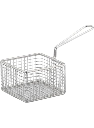 Sunnex MCWW-1010 Professional Wireware Square Basket, 9.5 x 9.5 x 6 cm, Silver, Stainless Steel