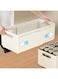 ULINEN 2 Pack Plastic Drawer Organizer, Stackable Sundries Storage Box, Multifunctional Drawer Box Clothing Cabinet Underwear Storage Kitchen Desktop Storage Box Organizer (Large, White)