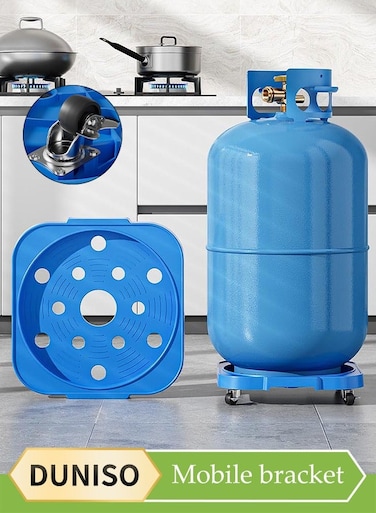 Gas Cylinder Holder, Mobile Base With Universal Wheels And Brakes For Easy Towing - Universal Holder For Propane And Butane Gas Cylinders, Also Helps Transport Bottled Water, Potted Plants, Gas Cylinders, Heavy Objects, Etc.